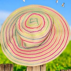 ‼️Place Colorful Striped Straw Hat